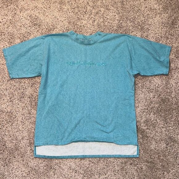 Quicksilver Vintage 80’s 90’s Blue Cotton T-Shirt Large - Picture 1 of 5